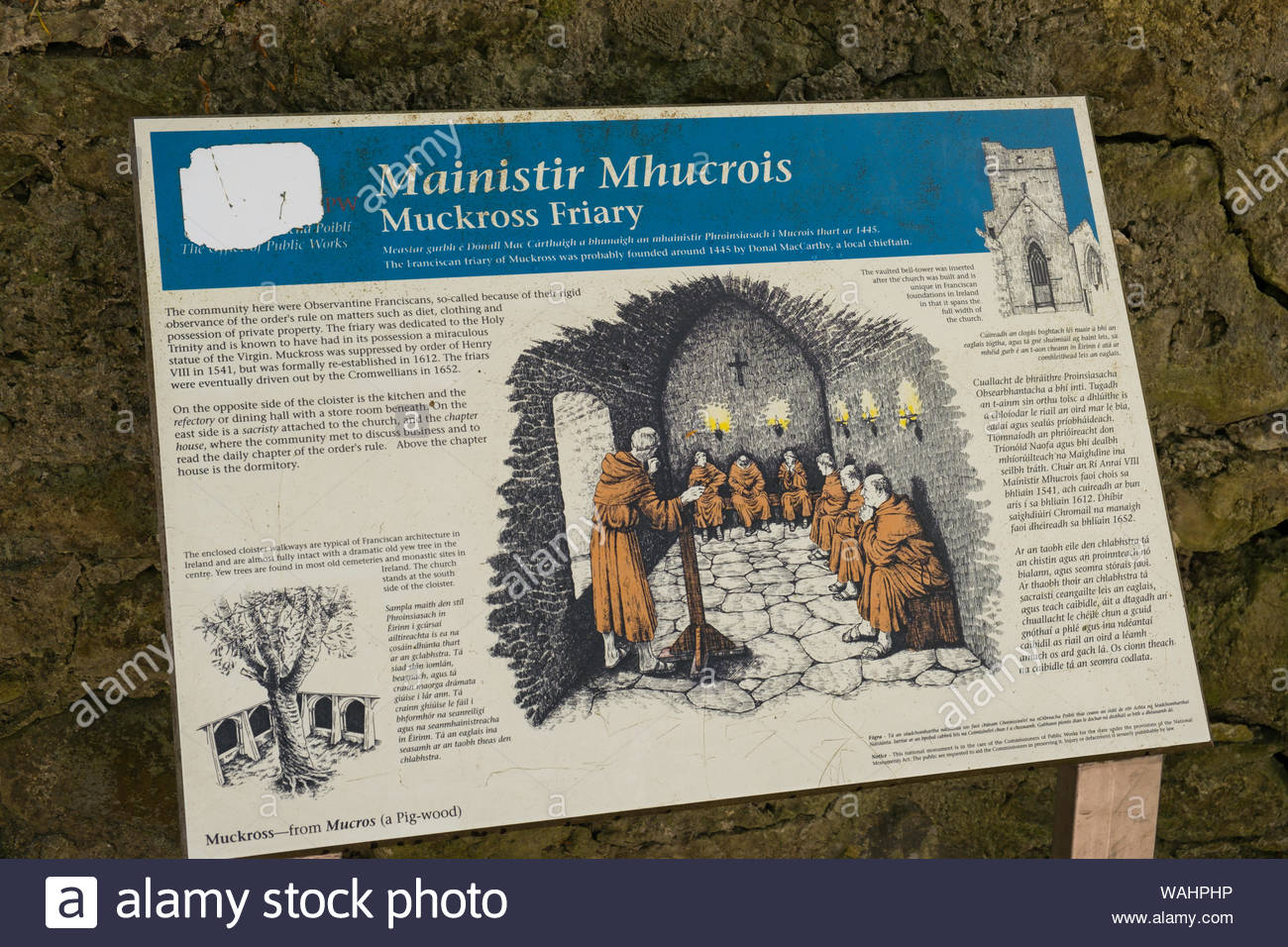 Illustrated Graphic Sign For The Muckross Friary Muckross Abbey