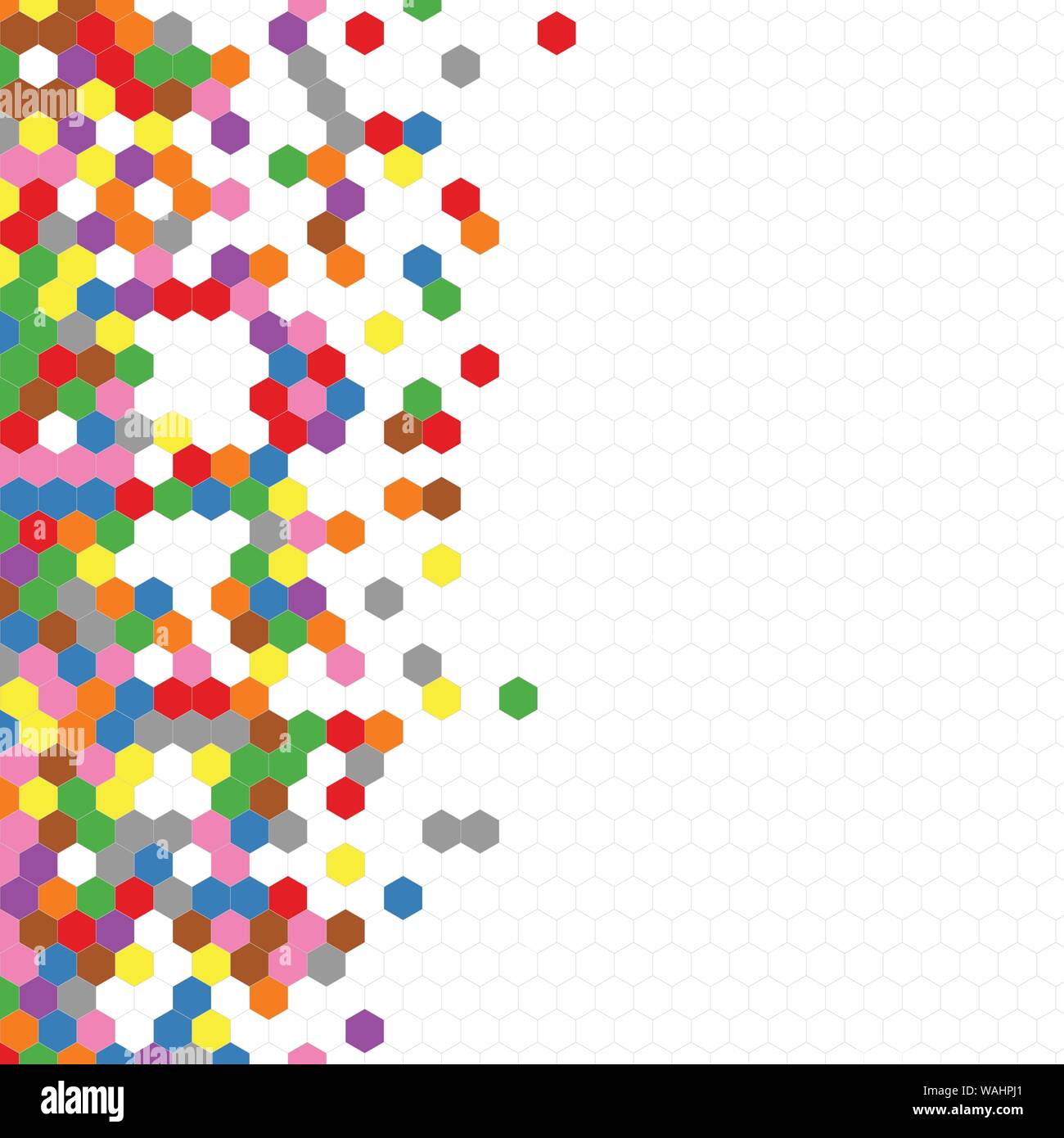 Grainy pattern composed of hexagons colorful. Honeycomb background ...