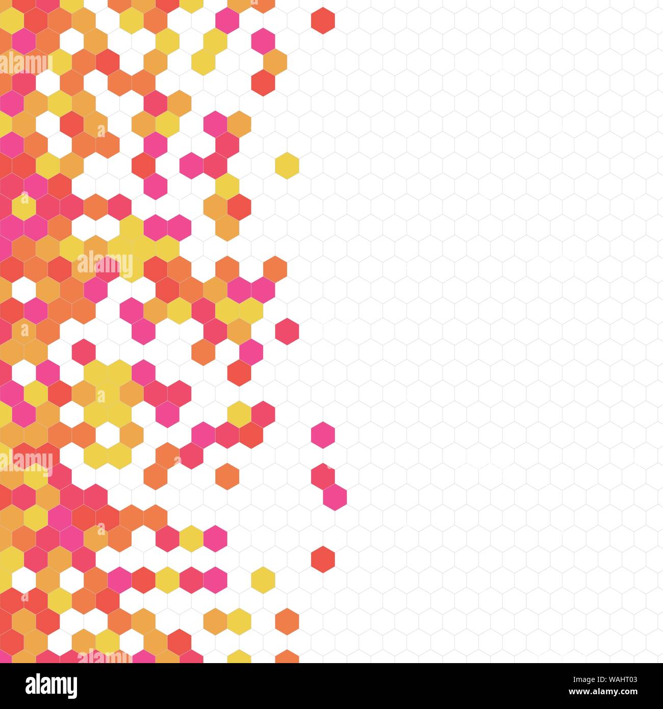 Grainy pattern composed of hexagons colorful. Honeycomb background ...