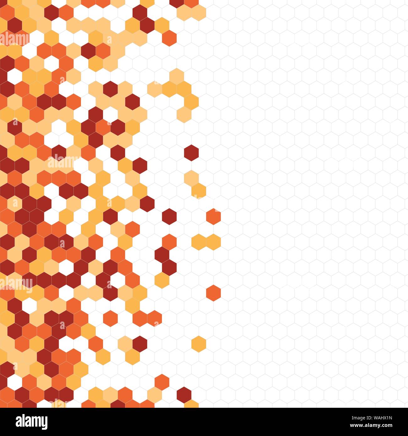 Grainy pattern composed of hexagons colorful. Honeycomb background ...