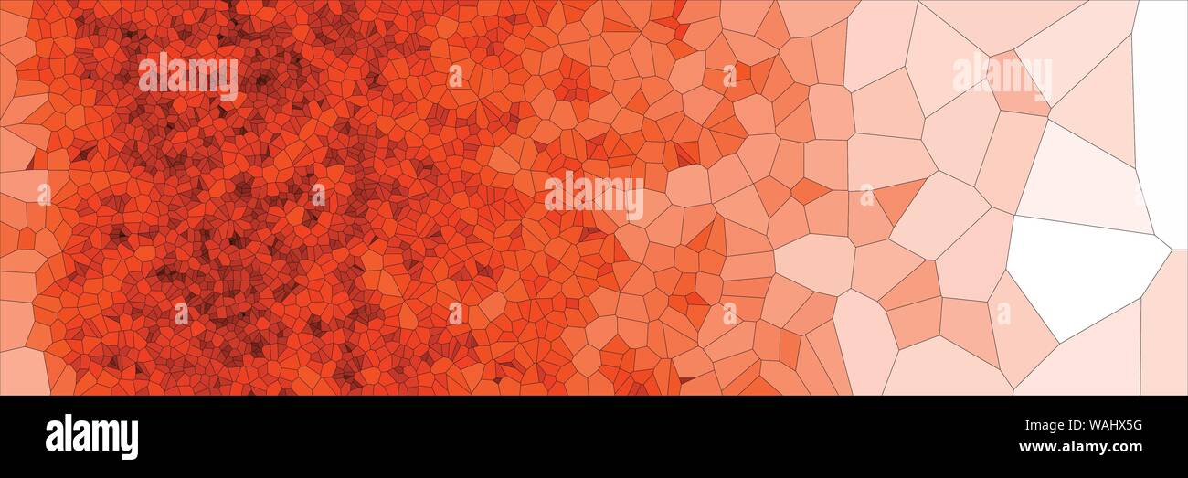 Stained glass colorful voronoi polygonal algorithm background, vector abstract. Irregular cells pattern. 2D Geometric shapes grid texture. Aspect Rati Stock Vector