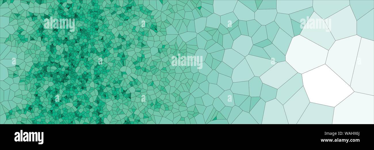 Stained glass colorful voronoi polygonal algorithm background, vector abstract. Irregular cells pattern. 2D Geometric shapes grid texture. Aspect Rati Stock Vector