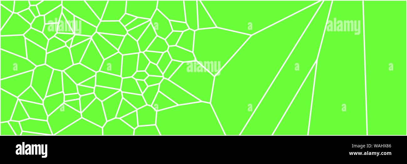 Stained glass colorful voronoi polygonal algorithm background, vector abstract. Irregular cells pattern. 2D Geometric shapes grid texture. Aspect Rati Stock Vector