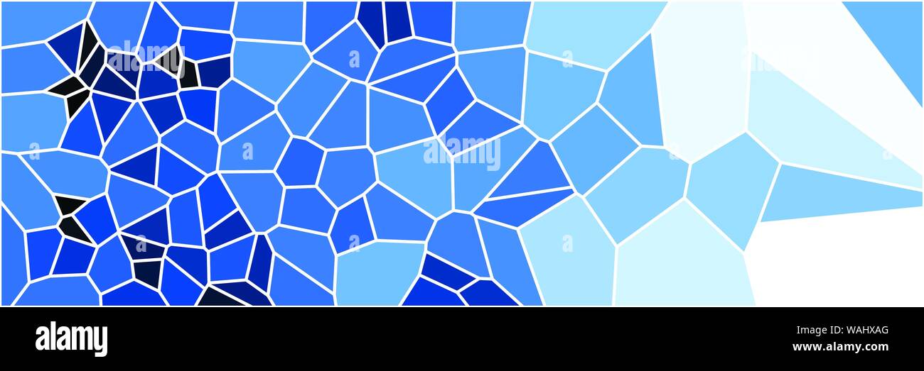 Stained glass colorful voronoi polygonal algorithm background, vector abstract. Irregular cells pattern. 2D Geometric shapes grid texture. Aspect Rati Stock Vector