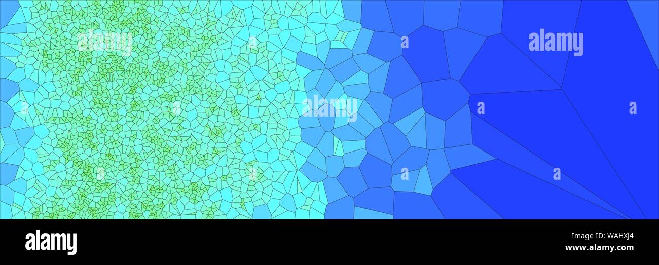 Stained glass colorful voronoi polygonal algorithm background, vector abstract. Irregular cells pattern. 2D Geometric shapes grid texture. Aspect Rati Stock Vector