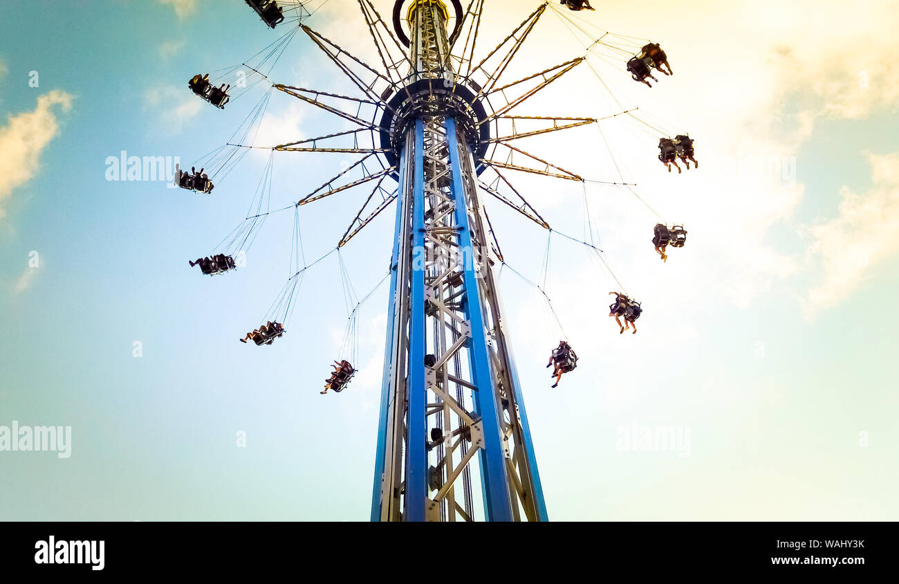 Spinning swings at fair hires stock photography and images Alamy