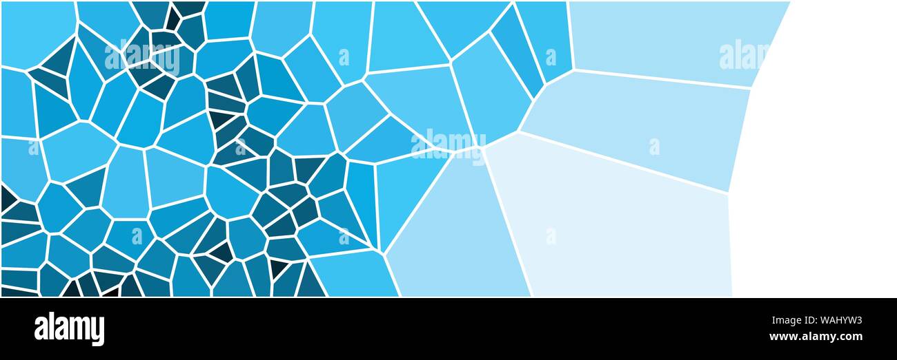 Stained glass colorful voronoi polygonal algorithm background, vector abstract. Irregular cells pattern. 2D Geometric shapes grid texture. Aspect Rati Stock Vector