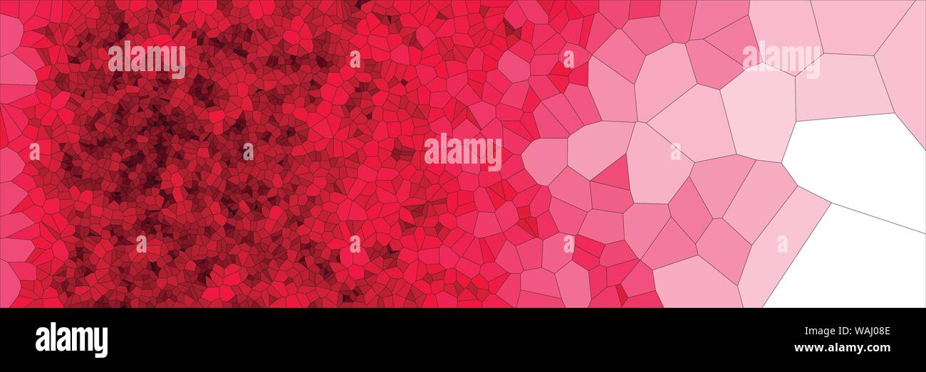 Stained glass colorful voronoi polygonal algorithm background, vector abstract. Irregular cells pattern. 2D Geometric shapes grid texture. Aspect Rati Stock Vector
