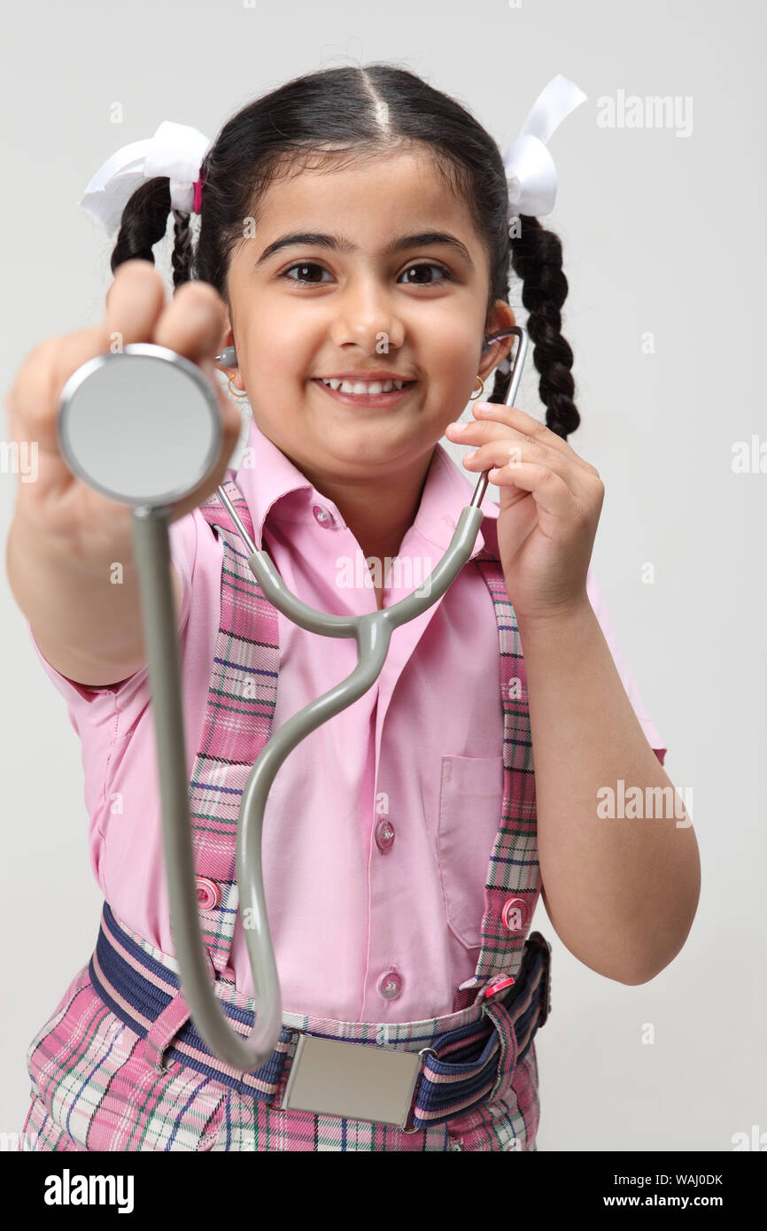Indian school girl student doctor hi-res stock photography and images ...