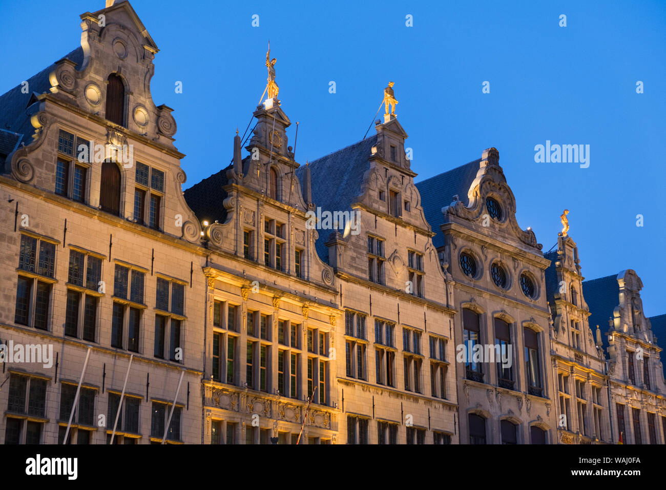Guildhouses Grote Markt Antwerp Belgium Stock Photo