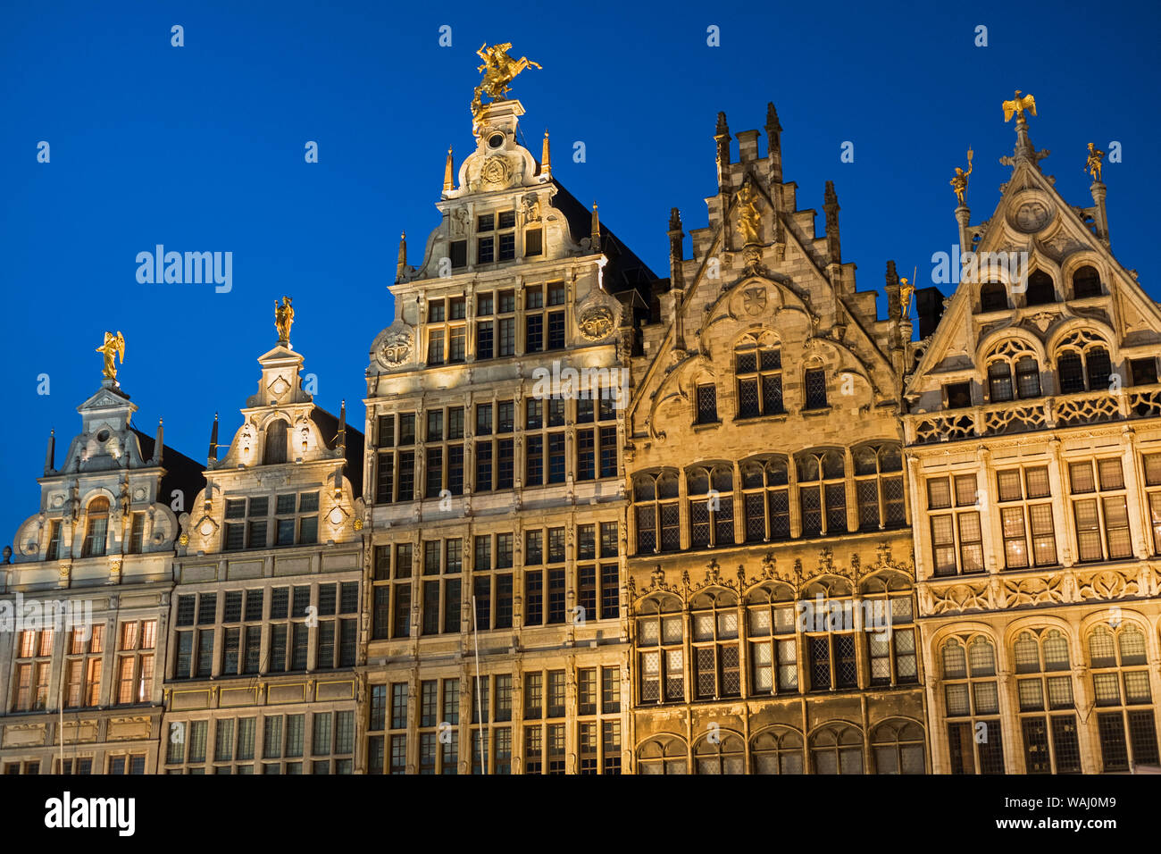 Guildhouses Grote Markt Antwerp Belgium Stock Photo