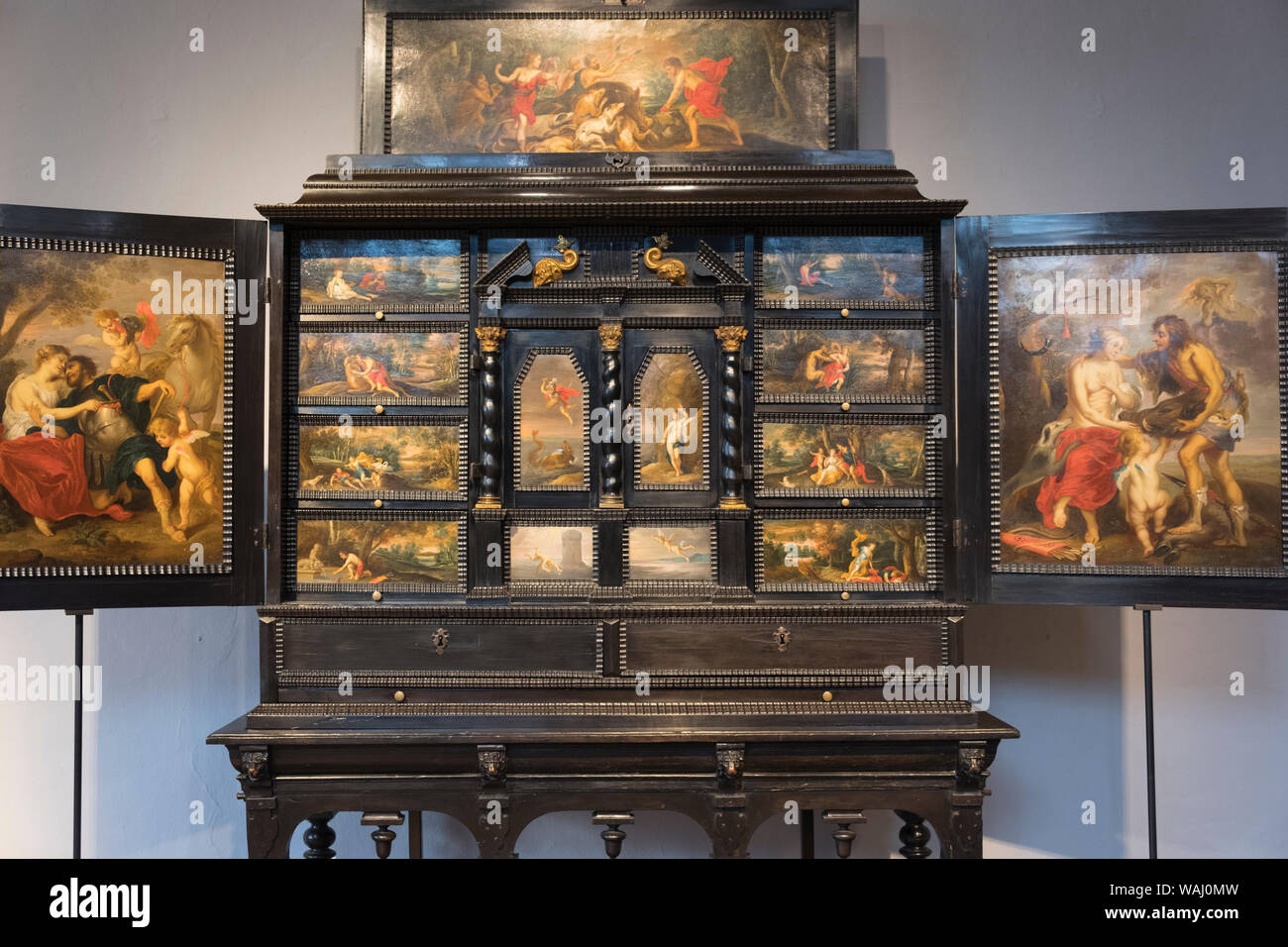Rubens House Curio cabinet Antwerp Belgium Stock Photo