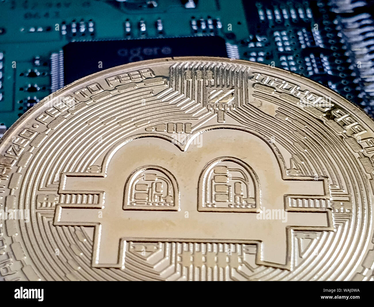 Utrecht, Netherlands. 20th Aug, 2019. UTRECHT, 20-08-2019, Dutchnews,  Bitcoin is a crypto currency and a global payment method. It is the first  decentralized digital currency since it works without a central bank