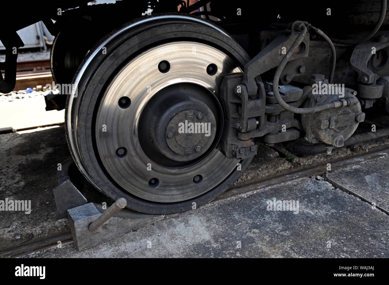 Brake system of a A West Midlands Railway Class 172 Turbostar on ...