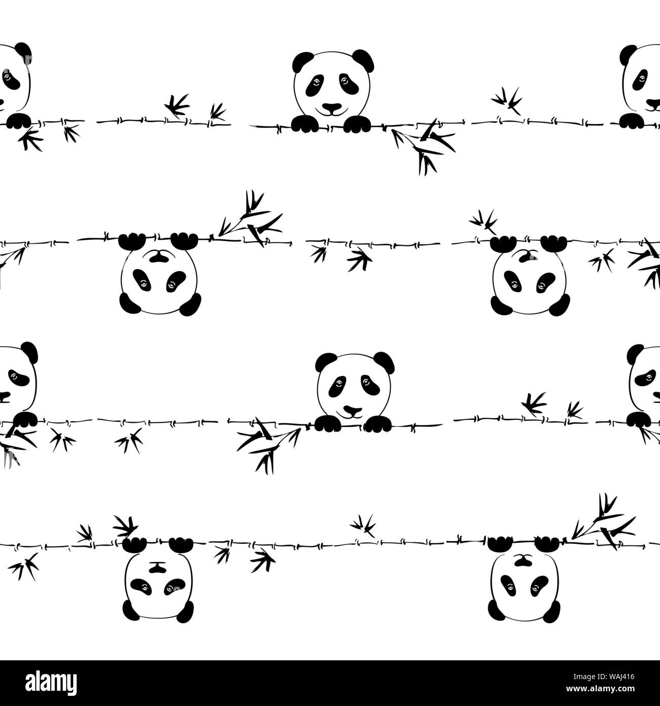 Cute Panda & Flowers Black Wallpapers - Cute Panda Wallpapers