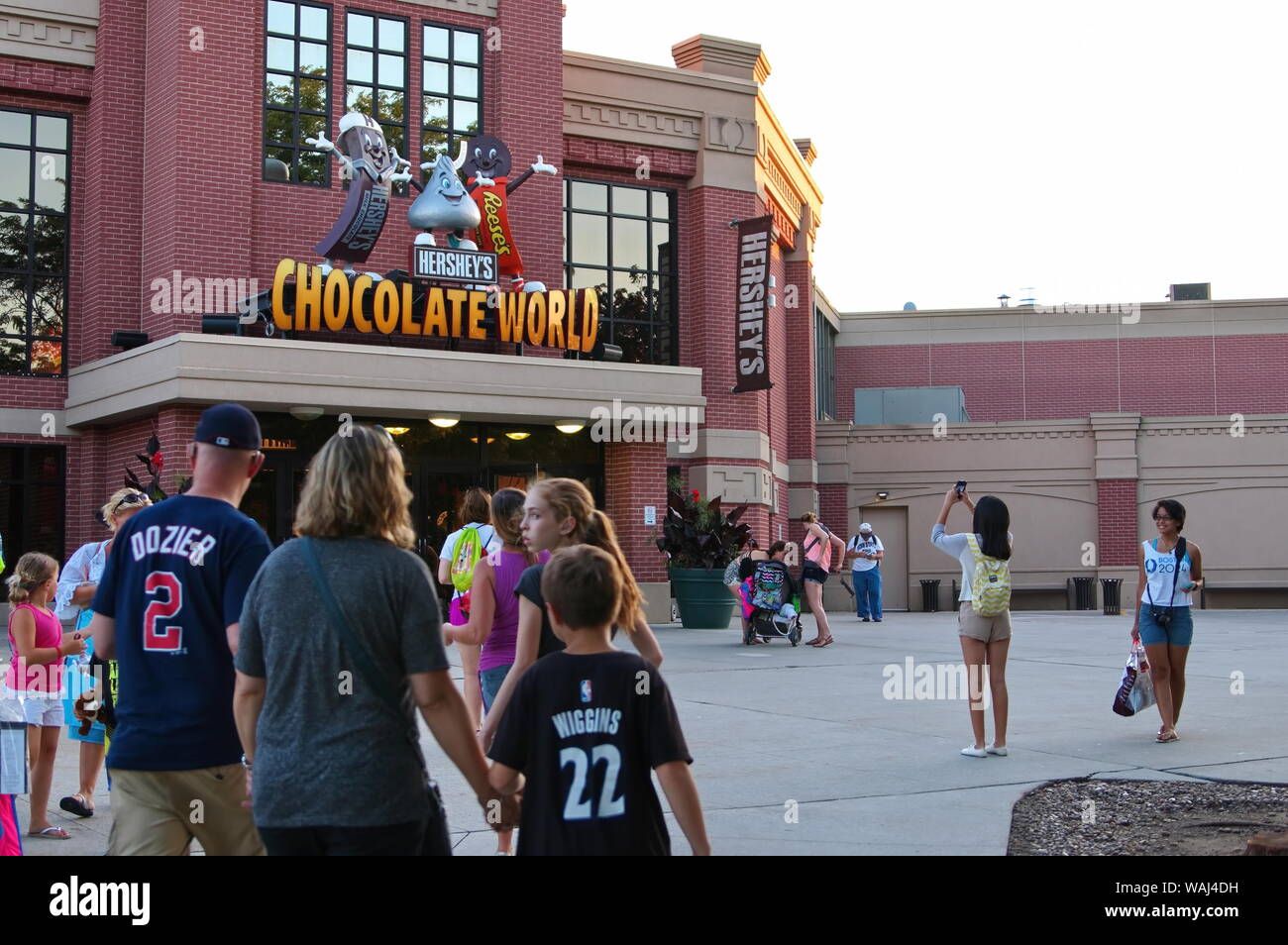 Hershey, PA USA. Jul 2015. Entrance to the world famous Chocolate World. Stock Photo