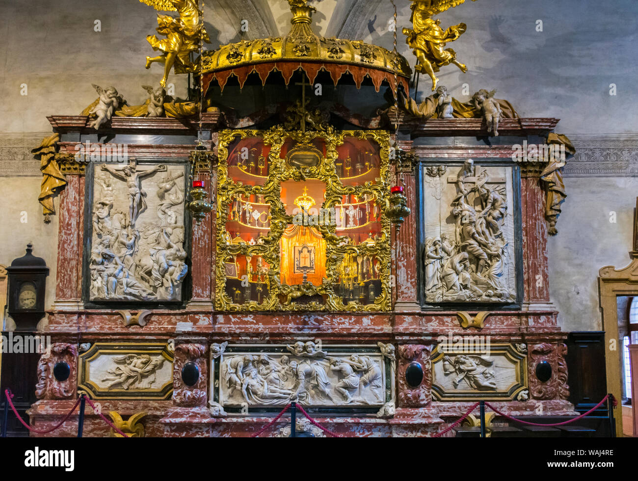 The Altar of the Relics, in the church of Santa Maria Gloriosa dei Frari, Venice, Italy Stock Photo