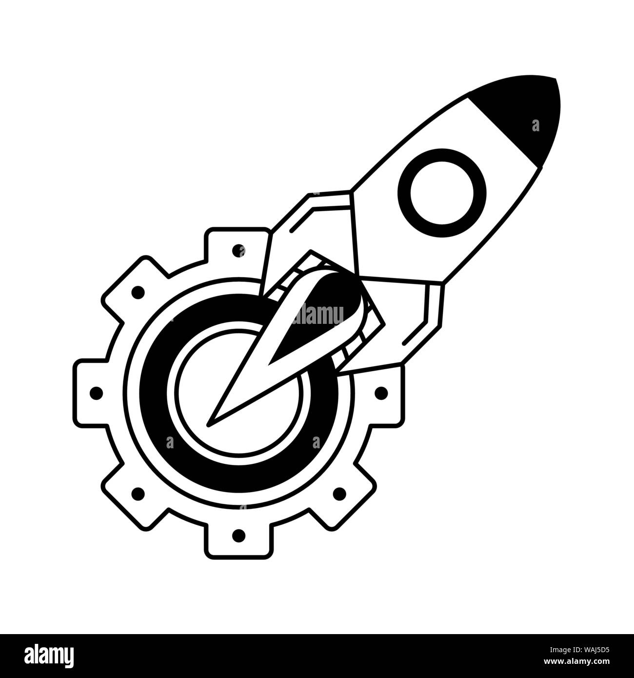 rocket taking off cartoon Stock Vector Image & Art - Alamy