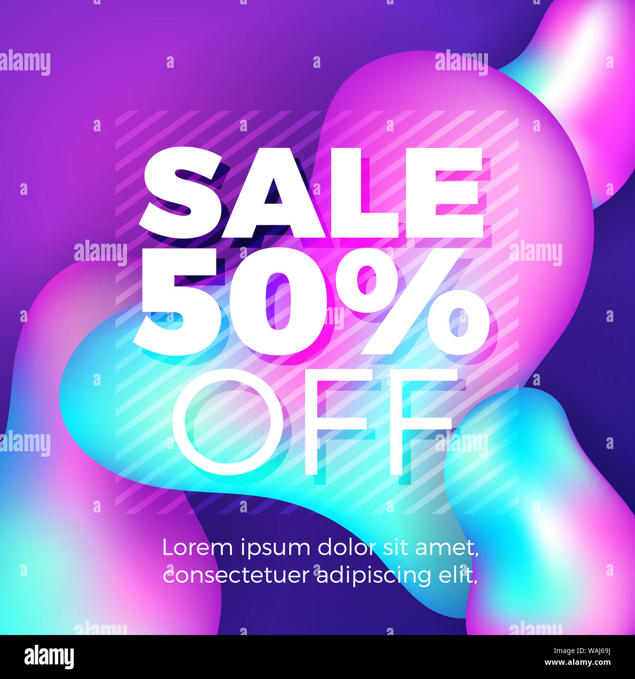 Abstract liquid banner background. Vector illustration Stock Photo