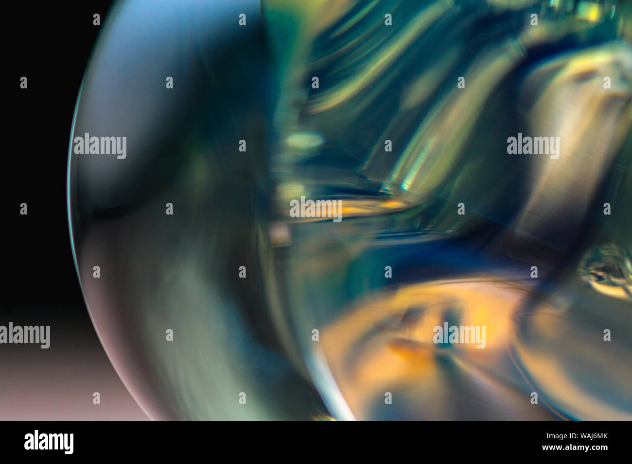 Frozen bubbles in glass. Stock Photo