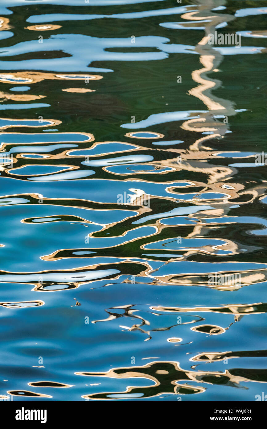 Rippled water reflection Stock Photo