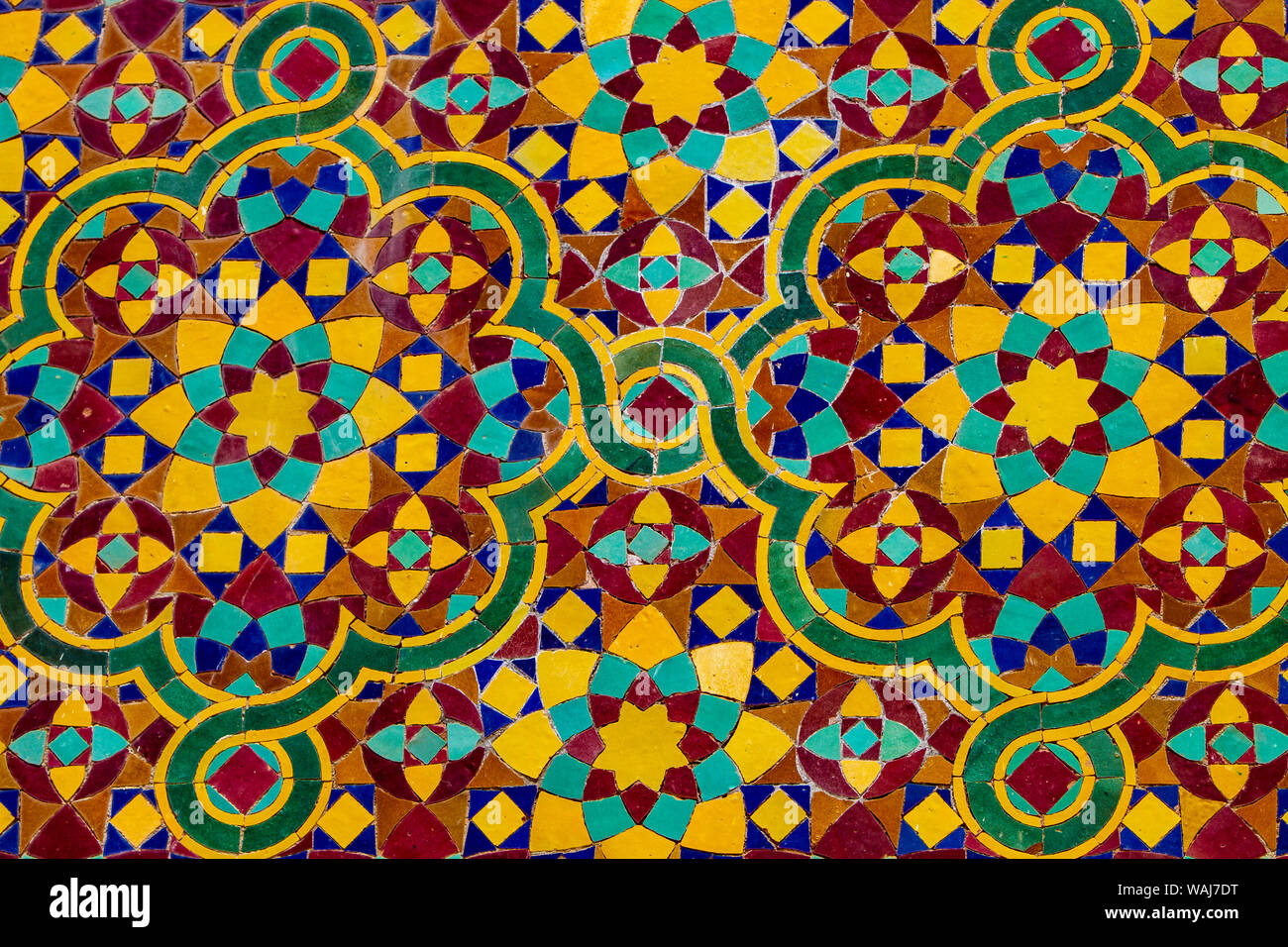 Casablanca, Morocco. Moroccan geometric mosaic tile Stock Photo