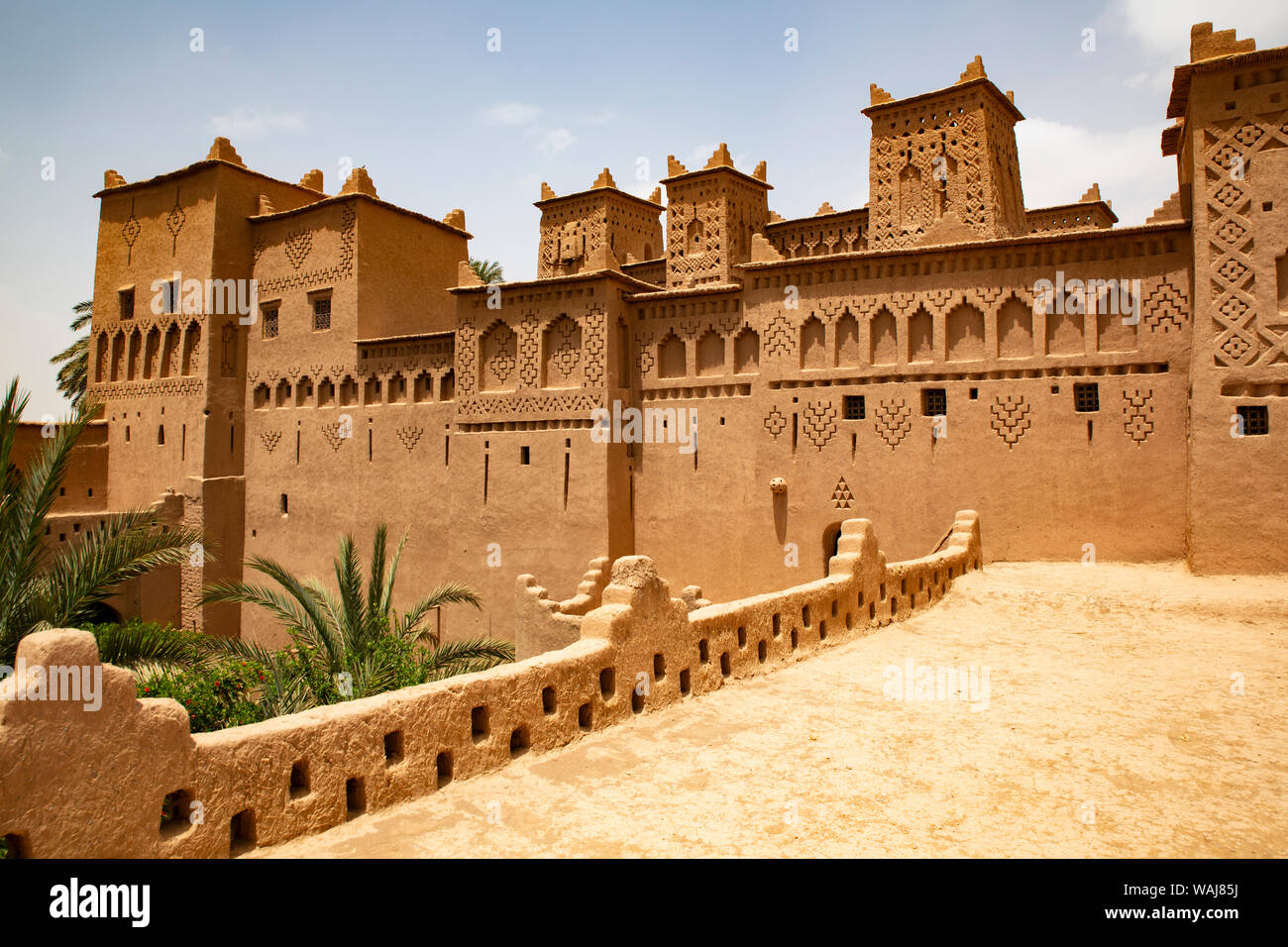 Skoura Palmeraie, Morocco. Kasbah Amridil, Moroccan architecture Stock Photo