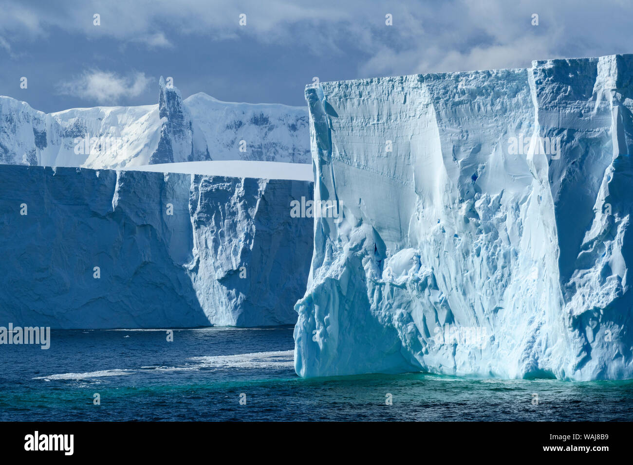 Antarctica, Antarctic Peninsula. Tabular iceberg. Stock Photo