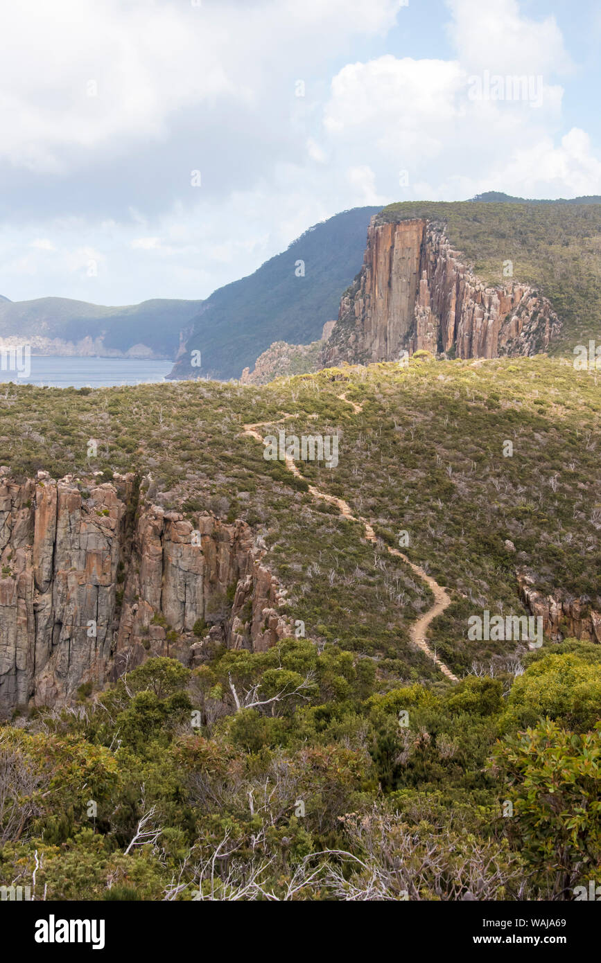 Australia, Tasmania Empty Cape Hauy track Three Capes Walk Tasman National Park Stock Photo Alamy