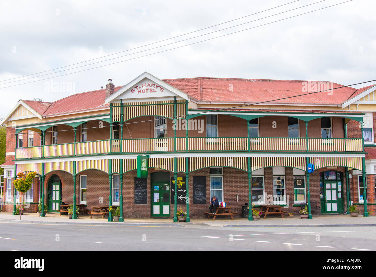 Australia, Tasmania, St. Marys. Historic hotel built 1910 on eastern