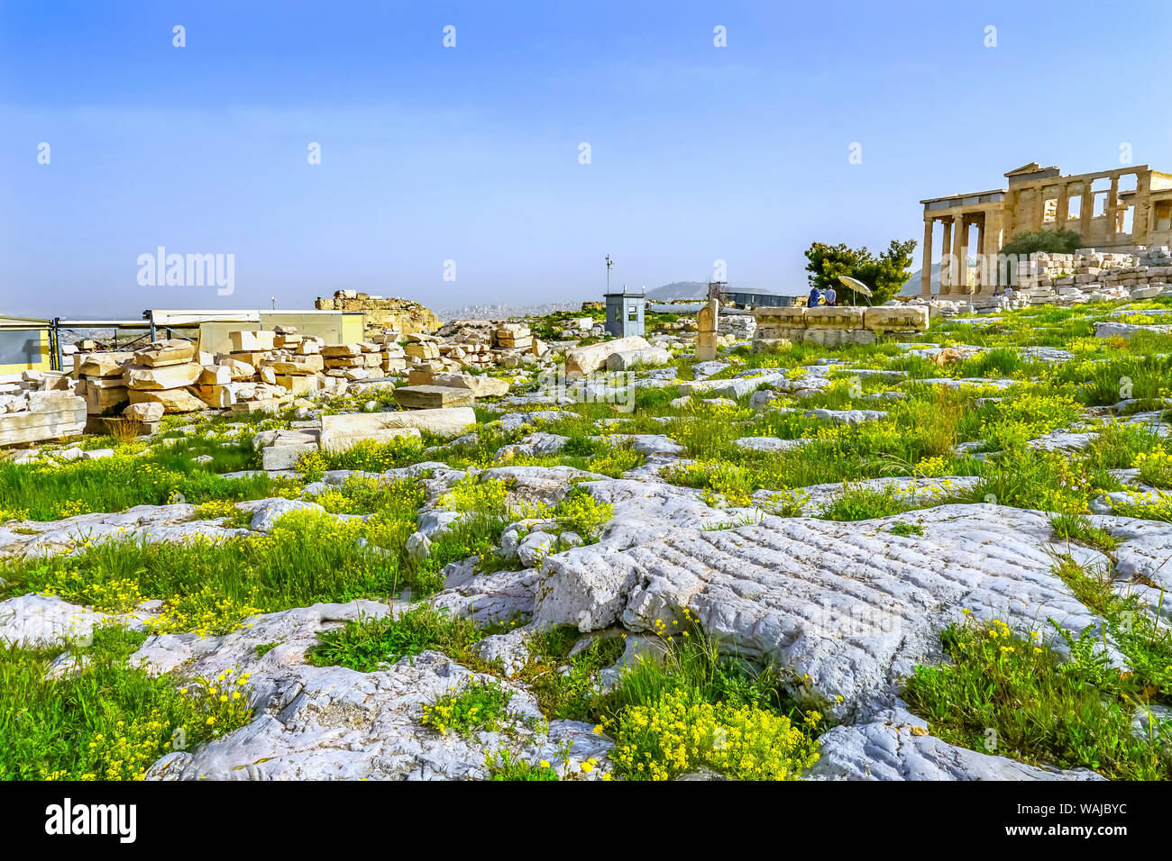 Temple of Erechtheion, Acropolis, Athens, Greece. Stock Photo