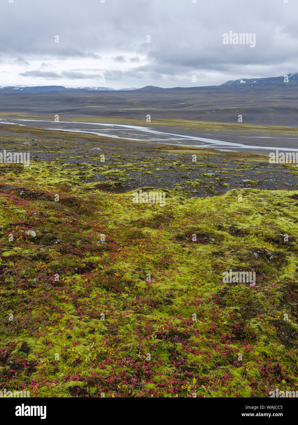 Landscape in the mountains of Kerlingafjoll in the highlands of Iceland. Stock Photo
