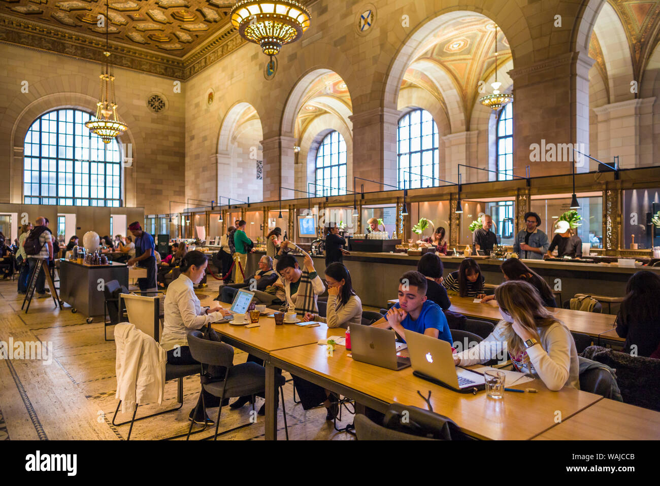 Canada Quebec Montreal Royal Bank Lobby The New Crew Collective And Cafe Stock Photo Alamy