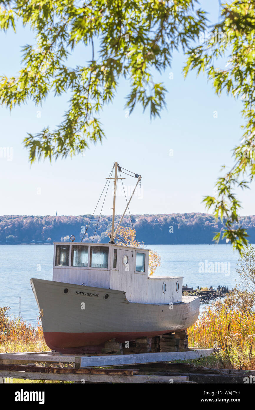 Canada, Quebec, SaintLaurent. Fishing boat Stock Photo Alamy