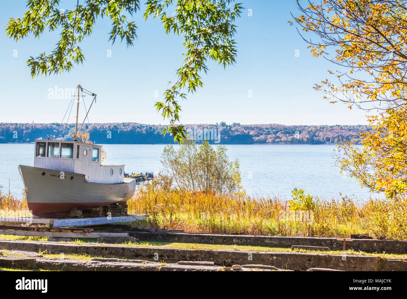 Canada, Quebec, SaintLaurent. Fishing boat Stock Photo Alamy