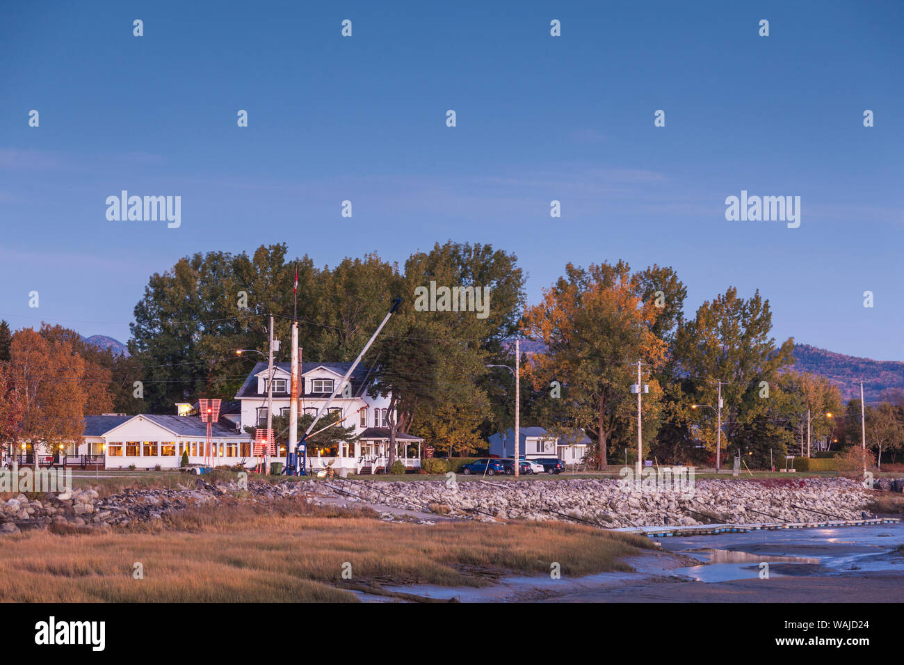 Canada, Quebec, Baie StPaul. St. Lawrence River Stock Photo Alamy