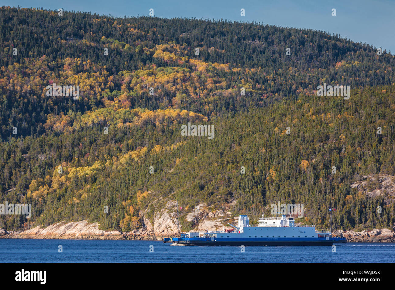 Canada, Quebec, Tadoussac. Aboard the Saguenay Fjord ferry Stock Photo ...