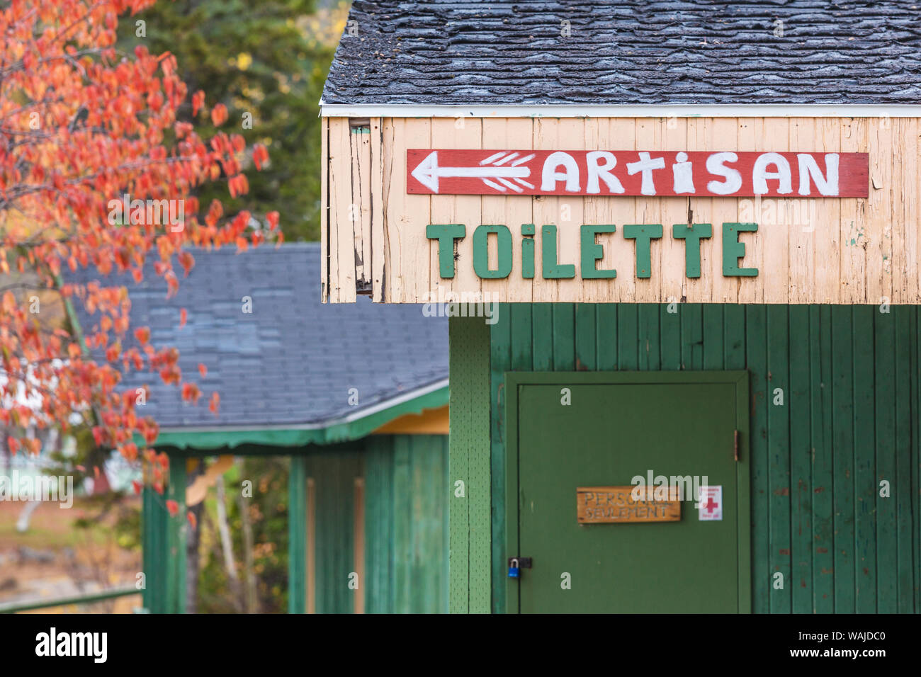 Canada, Quebec, SteRoseduNord. Artisan toilet Stock Photo Alamy