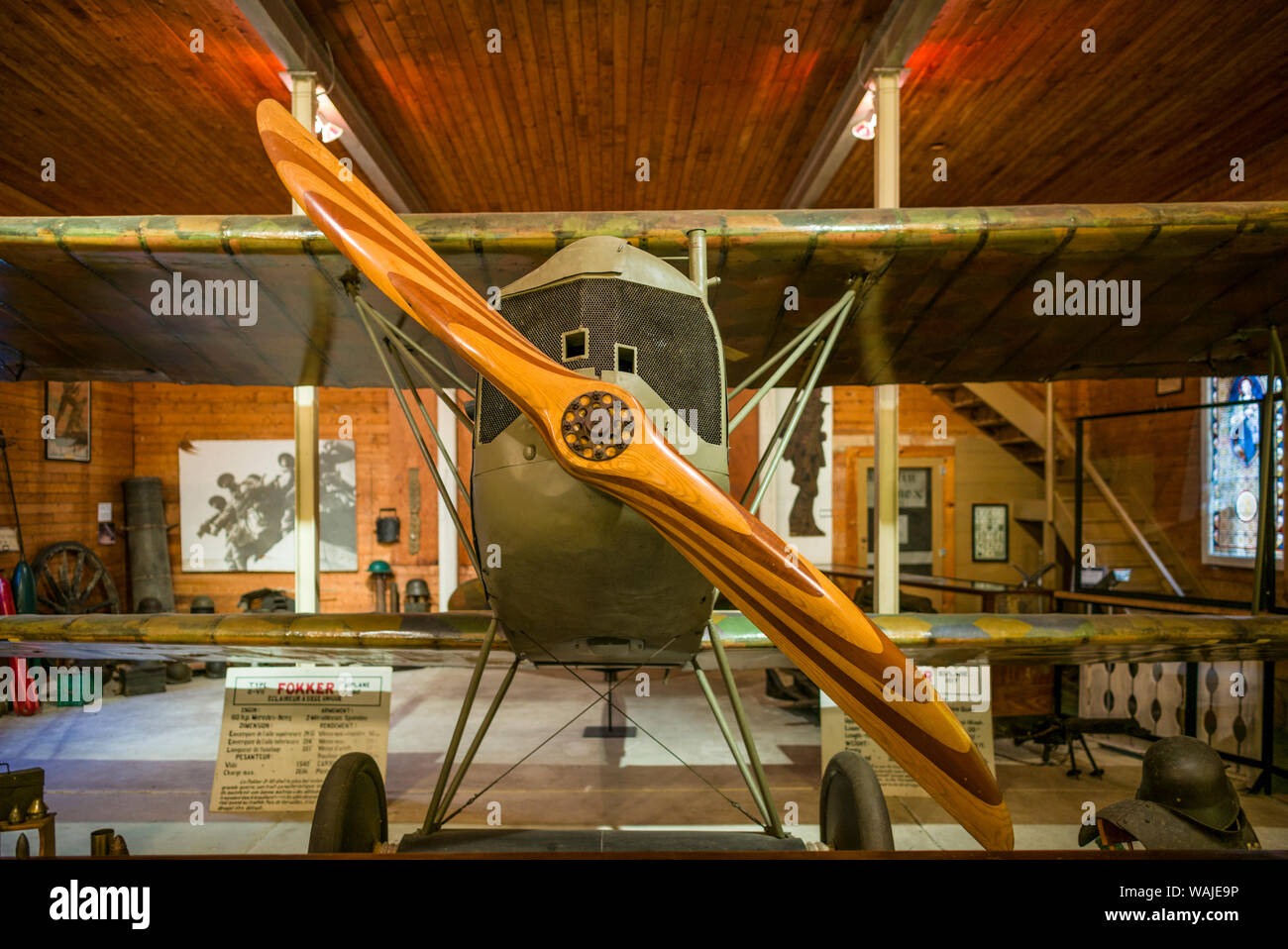 Canada, Quebec, Lac Brome-Knowlton. Brome County Historical Society, WW1-era German Fokker D-VIII fighter airplane Stock Photo