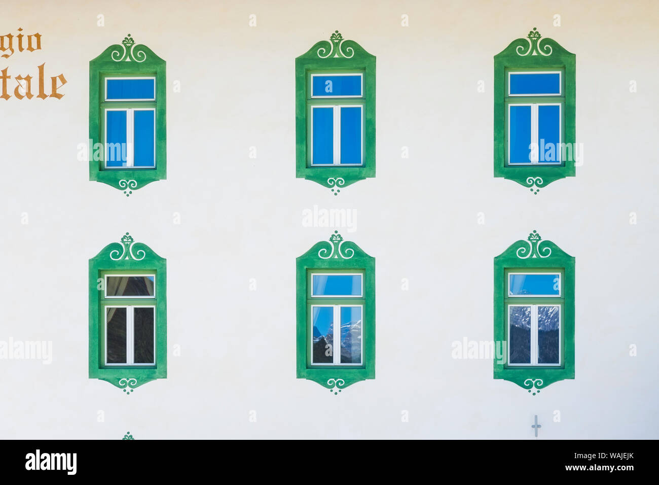 Austria. Six ornate windows on building. Credit as: Jim Nilsen / Jaynes Gallery / DanitaDelimont.com Stock Photo