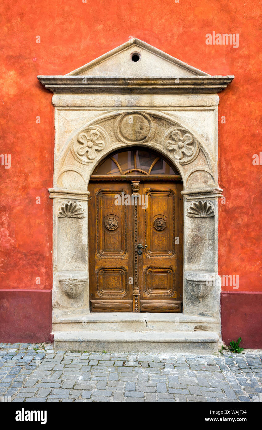 Czech Republic, Cesky Krumlov. Ornate doors and arch. Credit as: Jim Nilsen / Jaynes Gallery / DanitaDelimont.com Stock Photo