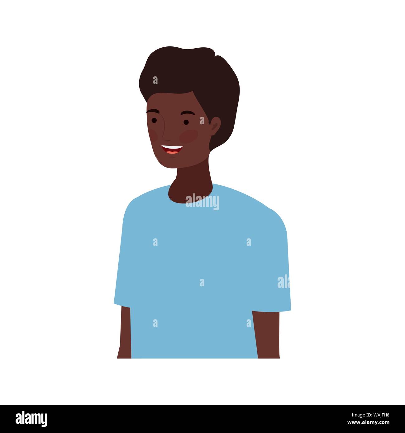 young man smiling in white background Stock Vector Image & Art - Alamy