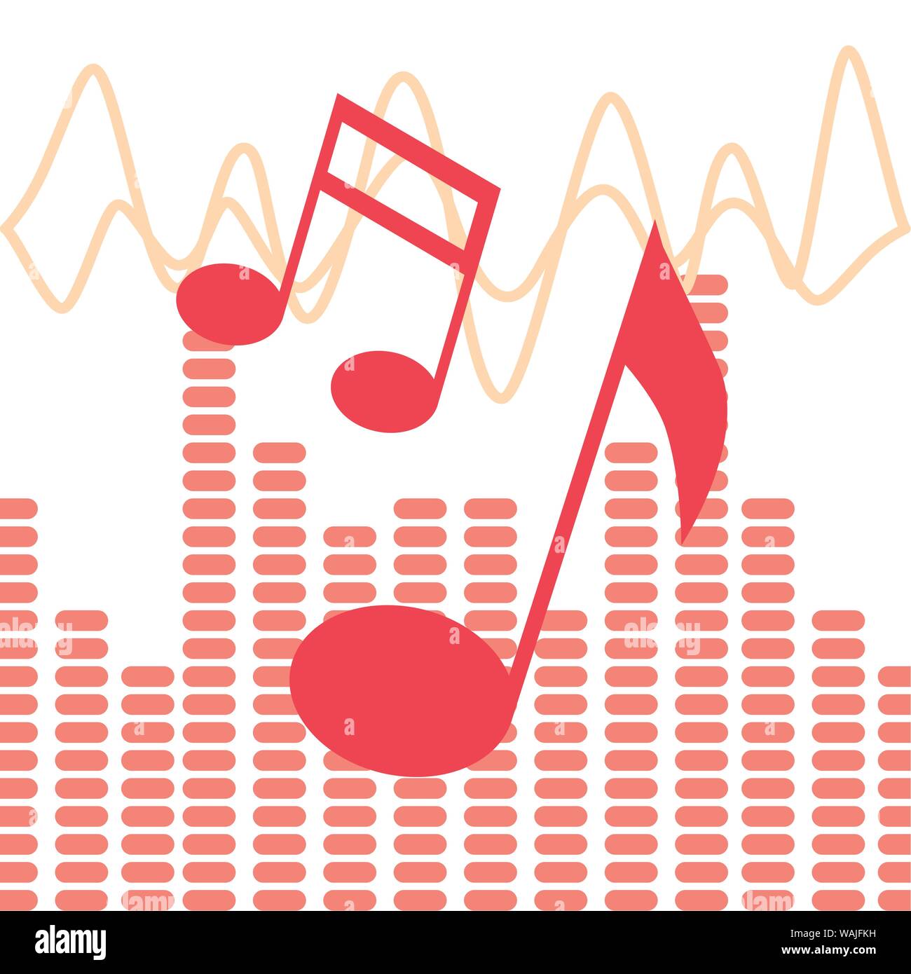 musical note equalizer music sound design vector illustration Stock ...