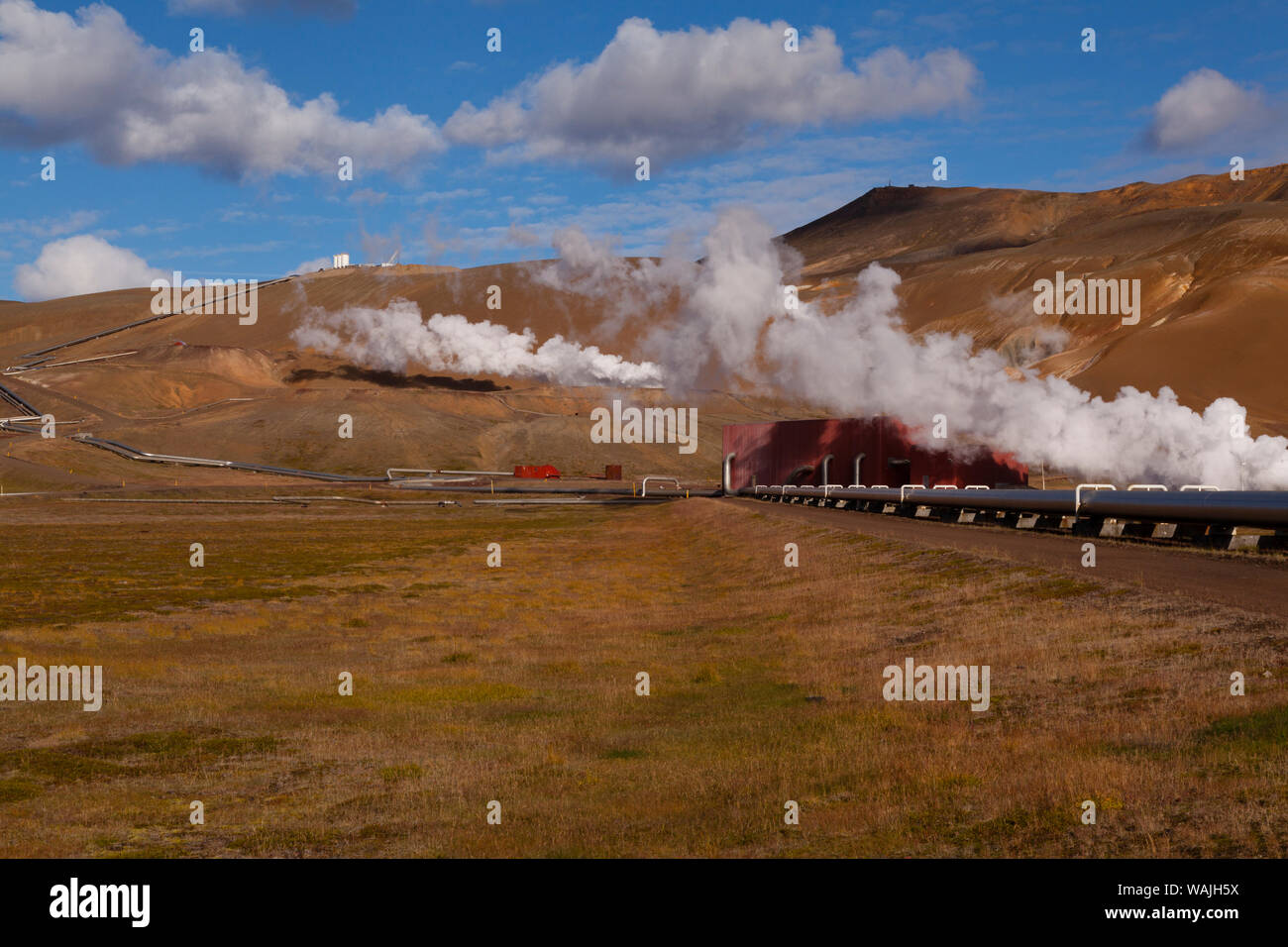 Iceland, Krafla geothermal plant Stock Photo