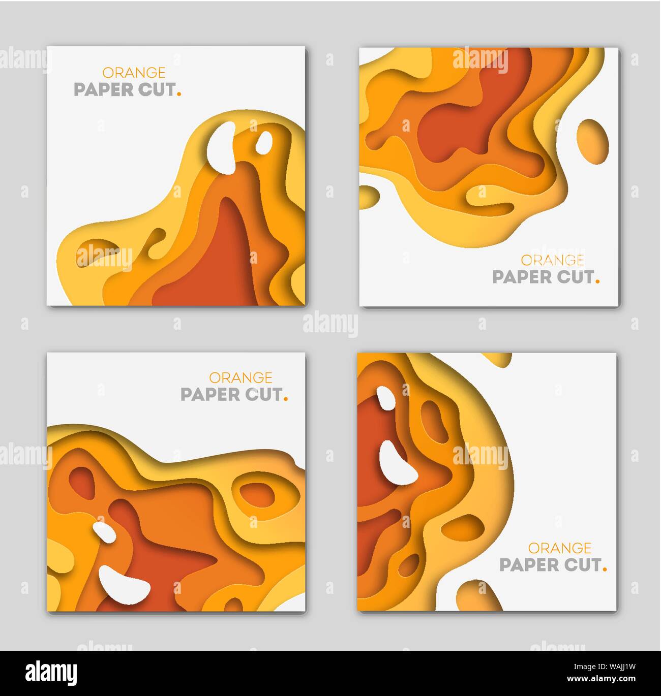 Download Banners Templates With Yellow Paper Cut Shapes Bright Autumn Modern Abstract Design Vector Illustration Eps 10 Stock Vector Image Art Alamy