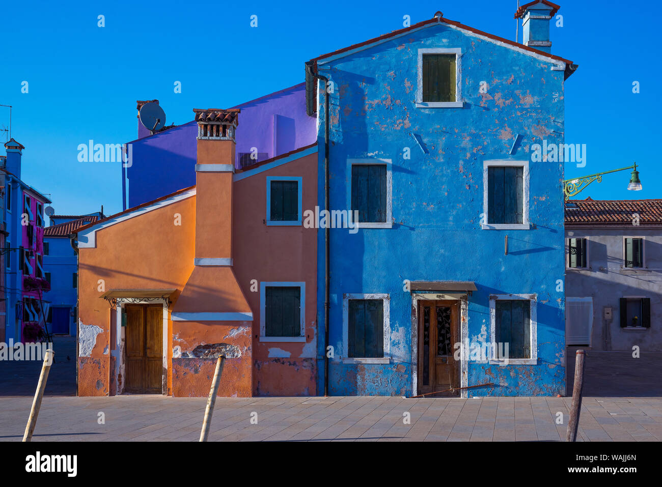 Italy, Burano. Colorful house walls. Credit as: Jim Nilsen / Jaynes Gallery / DanitaDelimont.com Stock Photo