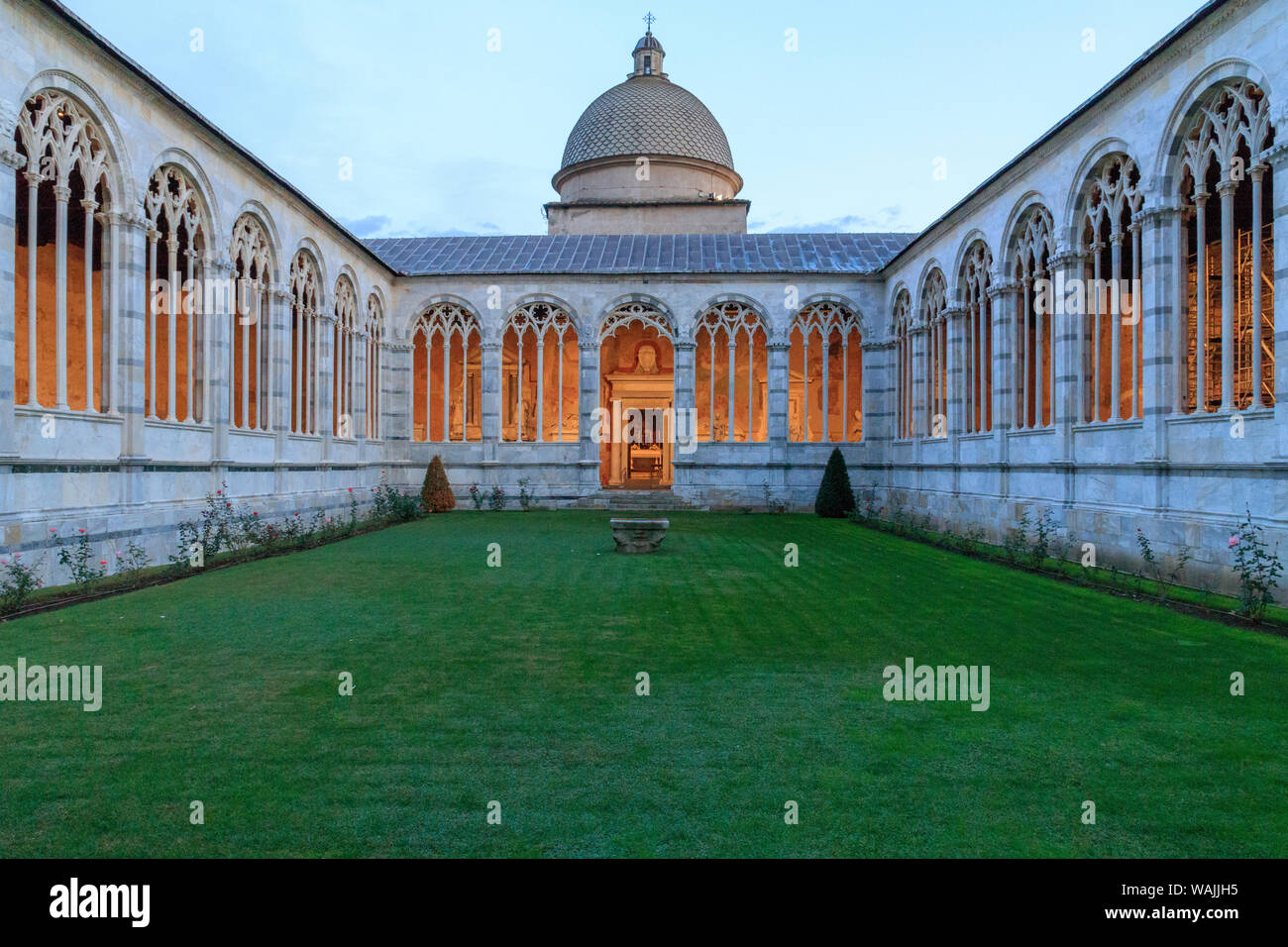 Italy, Pisa, Cathedral Square. The Campo Santo. Stock Photo