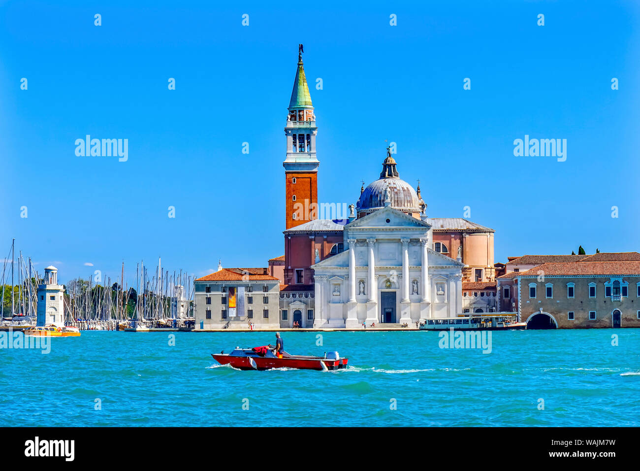 San Giorgio Maggiore Church, Venice, Italy. 16th Century Benedictine Church. Stock Photo