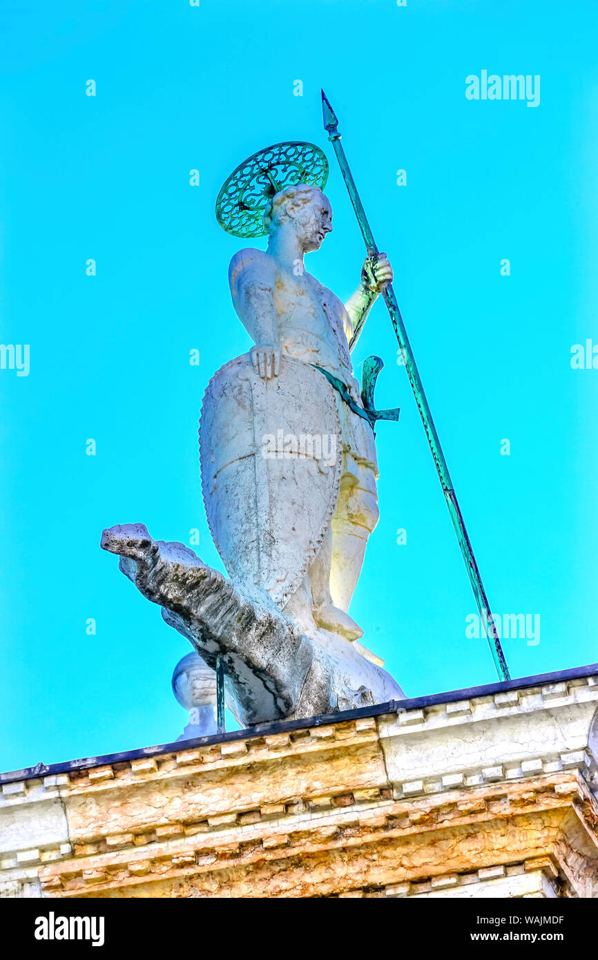 Saint Theodore killing alligator column, Piazza San Marco (Saint Mark's