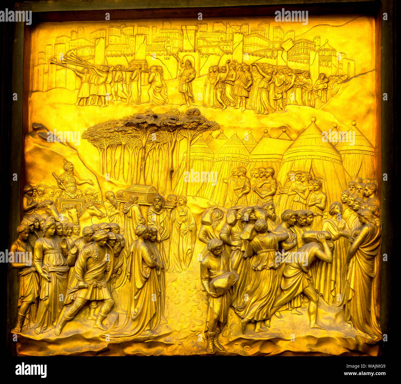 Fall of Jericho, Gates of Paradise by Ghiberti. Bronze door at the